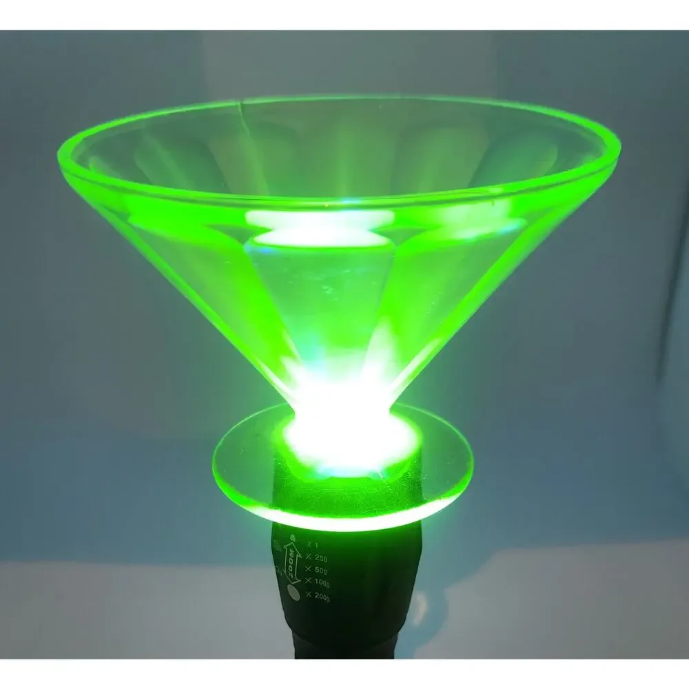 6 Federal Uranium Glass Sherbet Dessert Cups F Shield 3.75